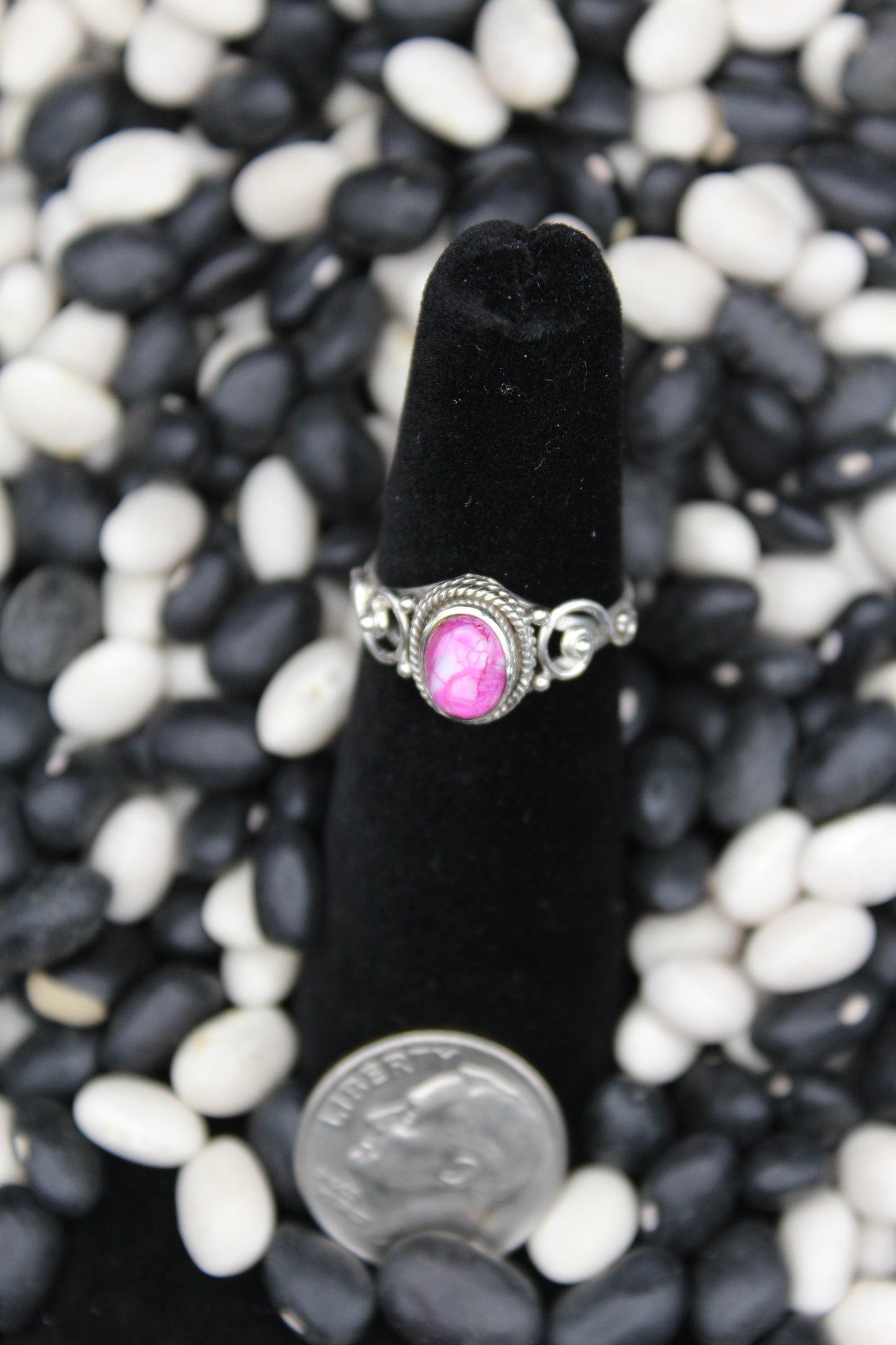Dainty Sterling Silver Rings – Unique Stone Selection (Size 5 & 5.5)