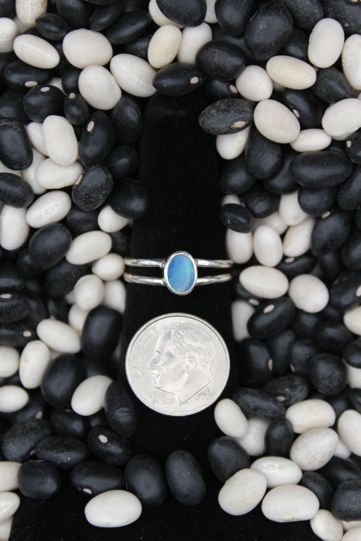 Dainty Sterling Silver Rings – Unique Stone Selection (Size 6)