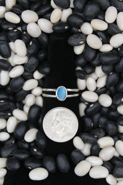 Dainty Sterling Silver Rings – Unique Stone Selection (Size 6)