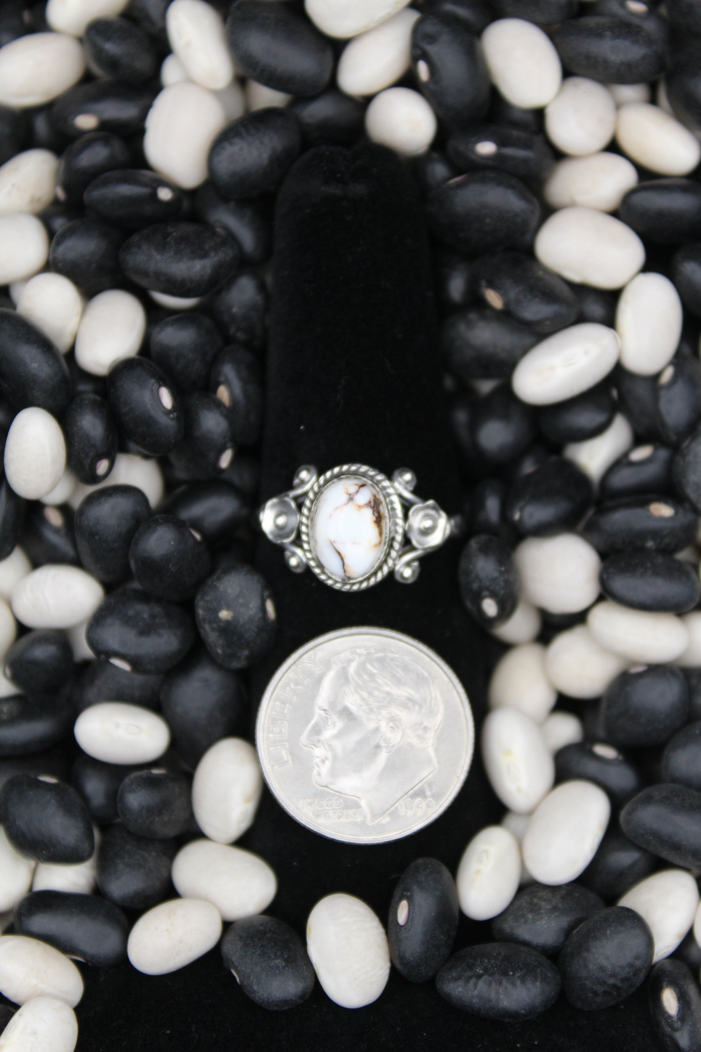 Dainty Sterling Silver Rings – Unique Stone Selection (Size 6)