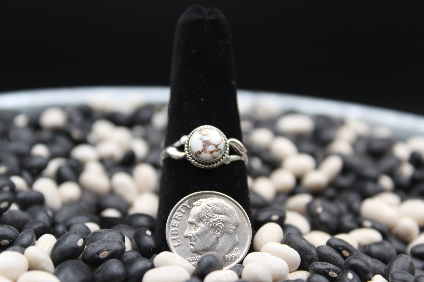 Dainty Sterling Silver Rings – Unique Stone Selection (Size 7)