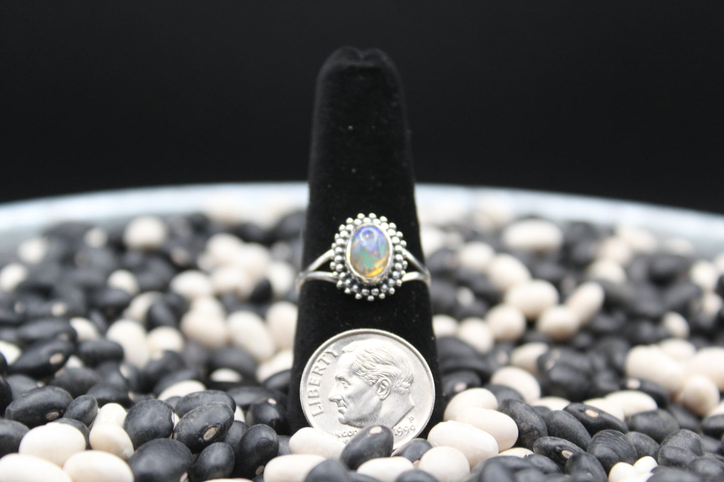 Dainty Sterling Silver Rings – Unique Stone Selection (Size 7)