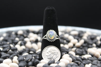 Dainty Sterling Silver Rings – Unique Stone Selection (Size 7)