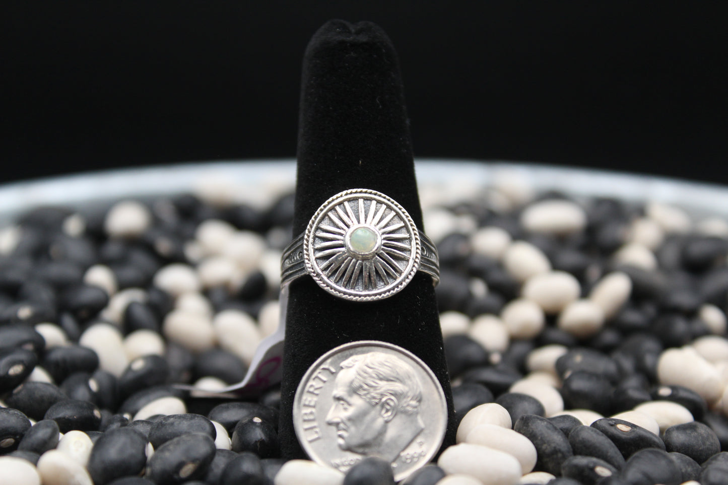 Dainty Sterling Silver Rings – Unique Stone Selection (Size 7)