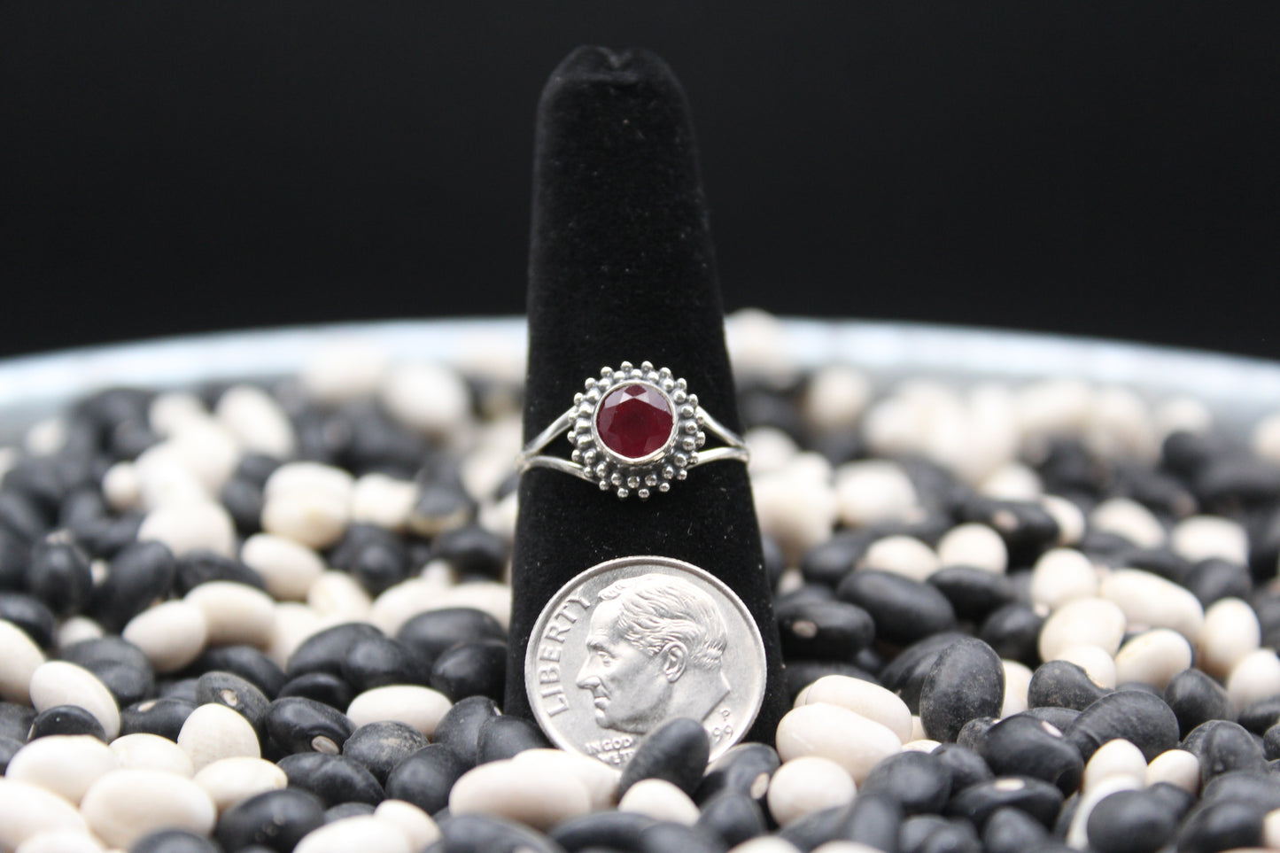 Dainty Sterling Silver Rings – Unique Stone Selection (Size 7)