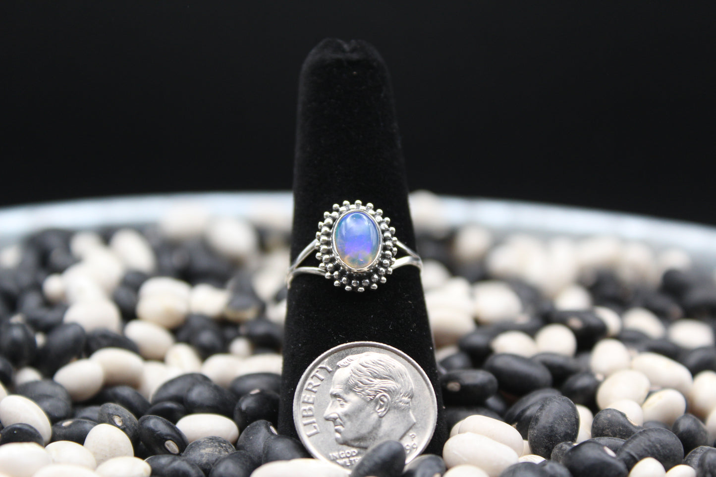 Dainty Sterling Silver Rings – Unique Stone Selection (Size 7)