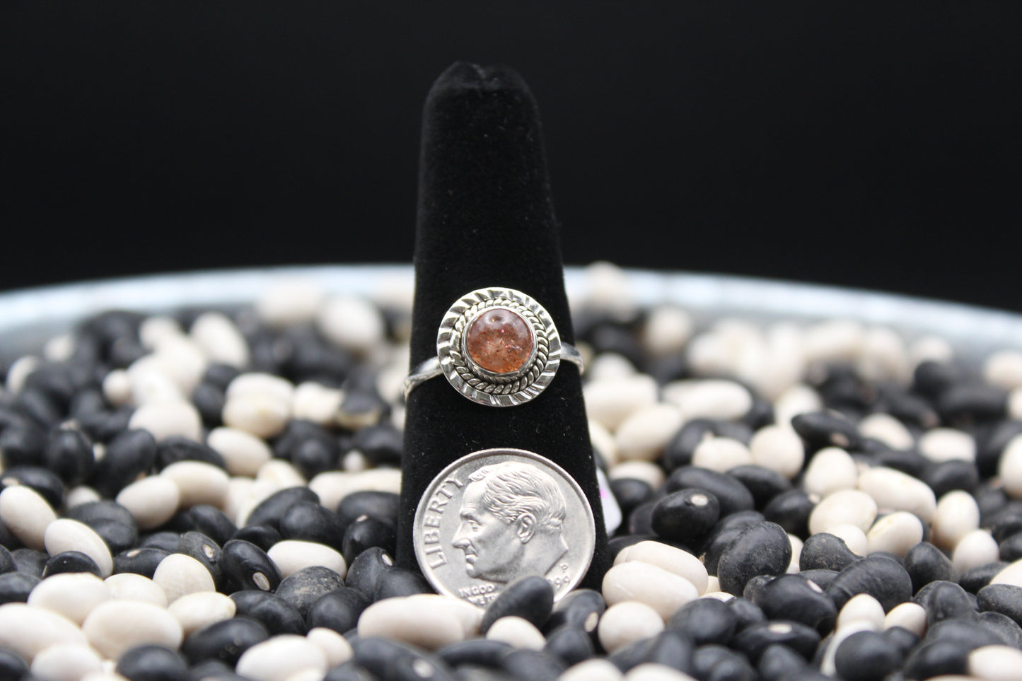 Dainty Sterling Silver Rings – Unique Stone Selection (Size 7)