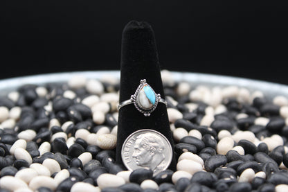 Dainty Sterling Silver Rings – Unique Stone Selection (Size 7)