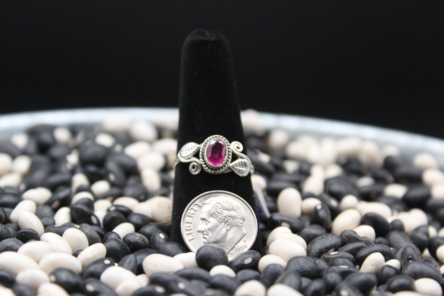 Dainty Sterling Silver Rings – Unique Stone Selection (Size 7)