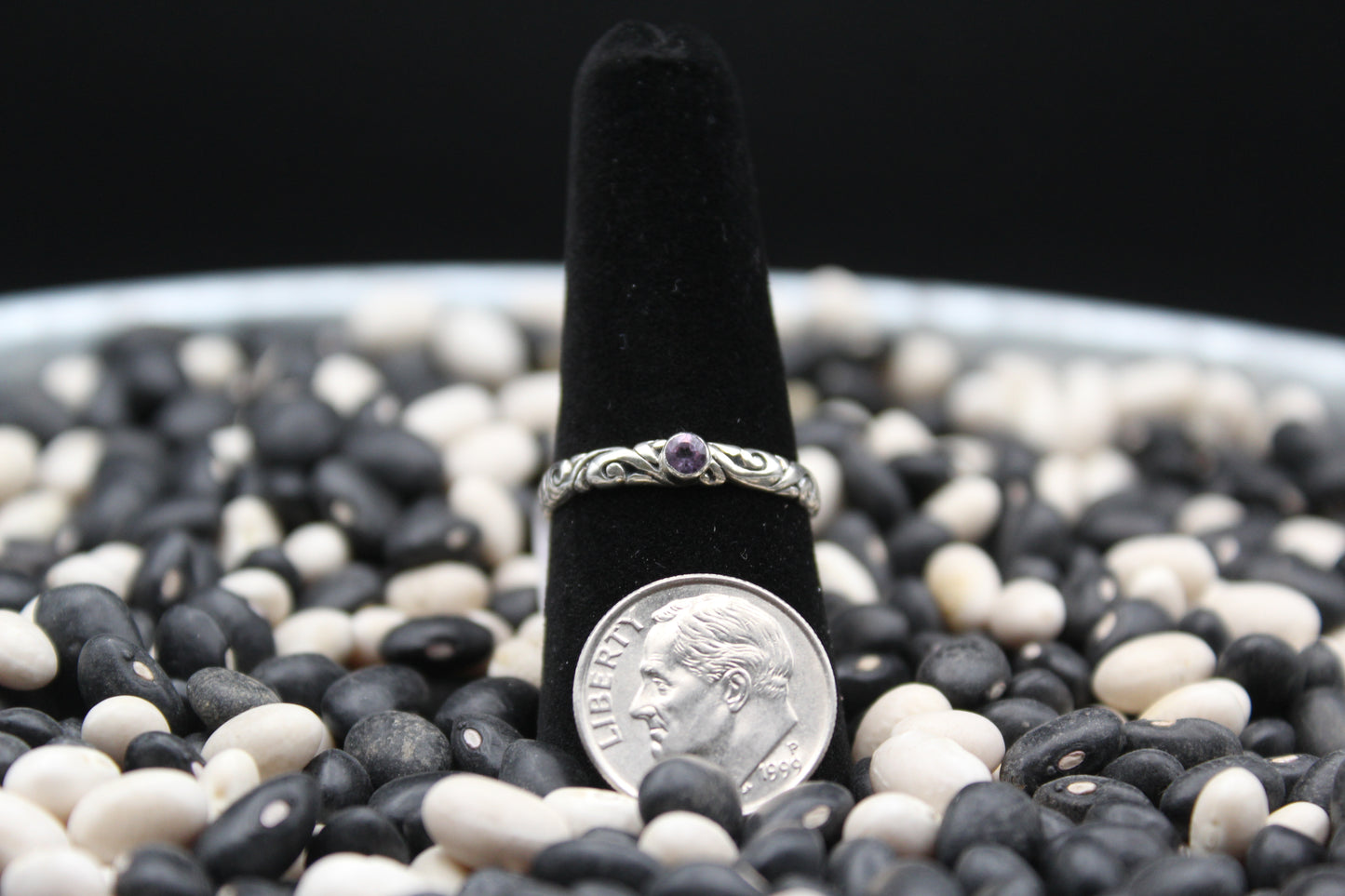 Dainty Sterling Silver Rings – Unique Stone Selection (Size 7.5)