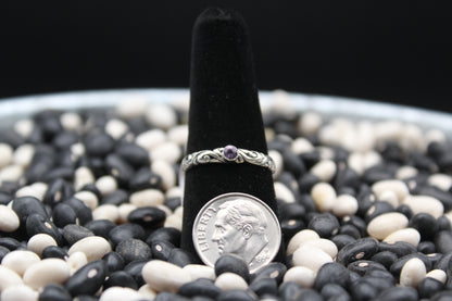Dainty Sterling Silver Rings – Unique Stone Selection (Size 7.5)