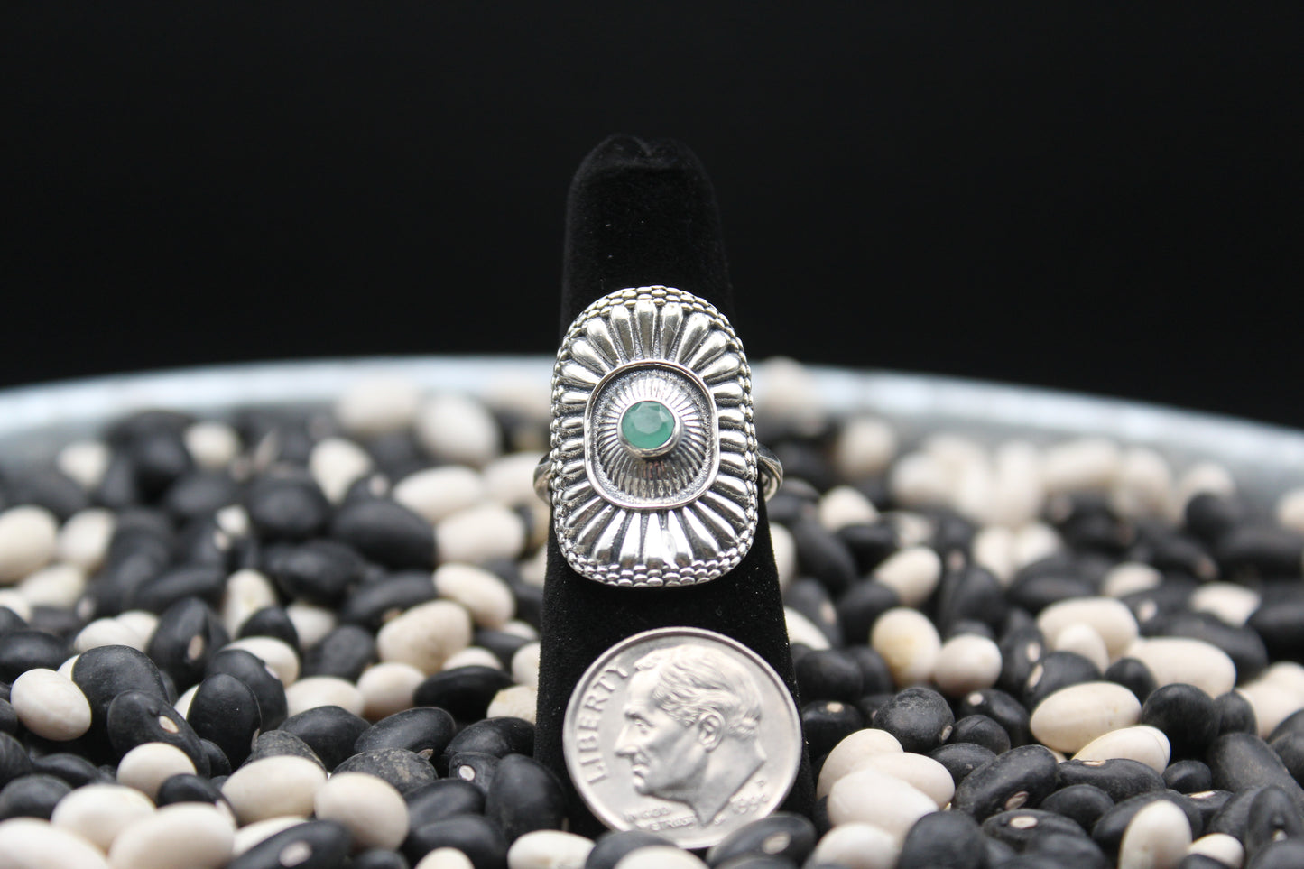 Dainty Sterling Silver Rings – Unique Stone Selection (Size 7.5)