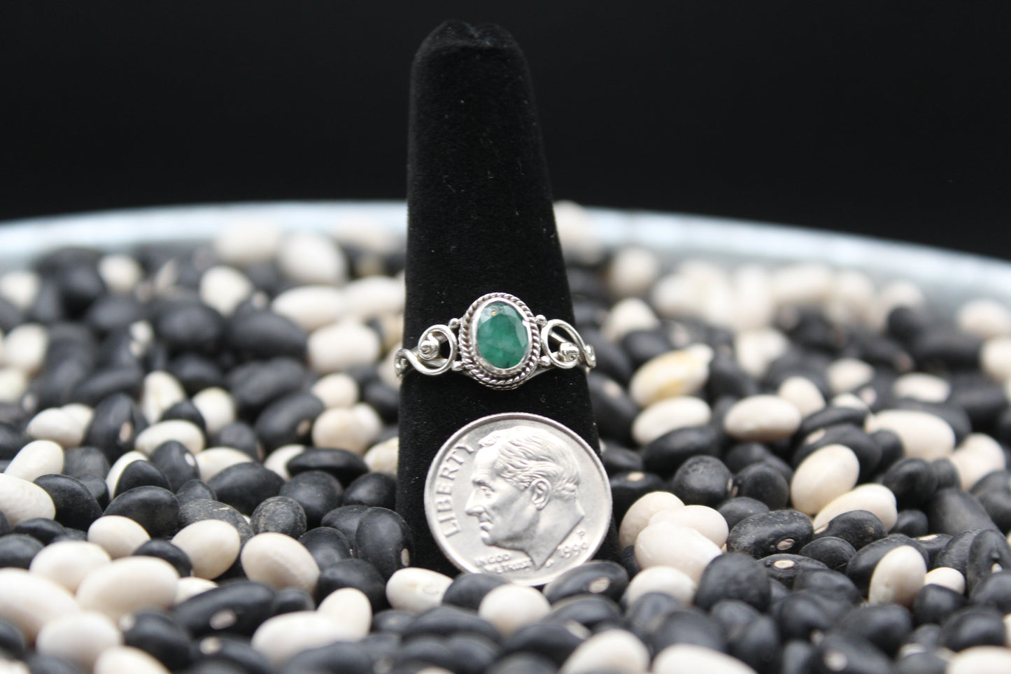 Dainty Sterling Silver Rings – Unique Stone Selection (Size 7.5)