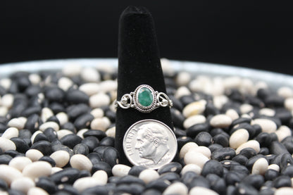 Dainty Sterling Silver Rings – Unique Stone Selection (Size 7.5)