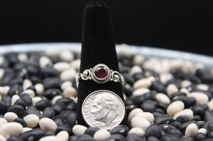 Dainty Sterling Silver Rings – Unique Stone Selection (Size 8)