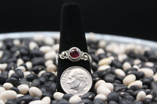 Dainty Sterling Silver Rings – Unique Stone Selection (Size 8)