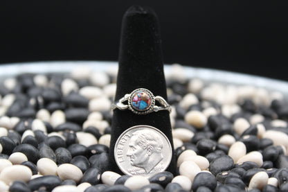 Dainty Sterling Silver Rings – Unique Stone Selection (Size 8)