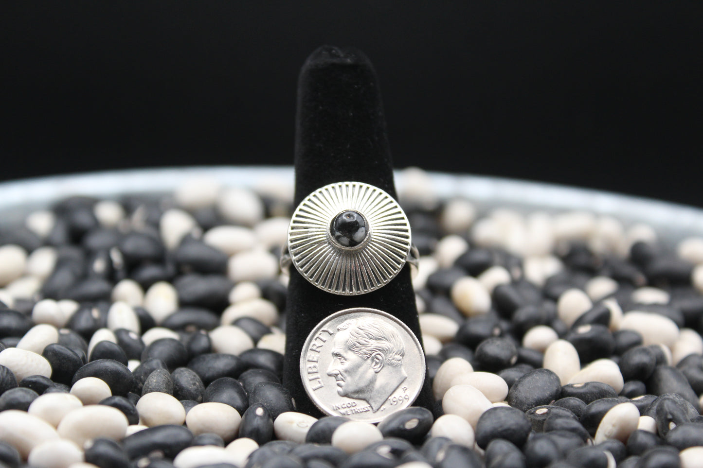 Dainty Sterling Silver Rings – Unique Stone Selection (Size 8)