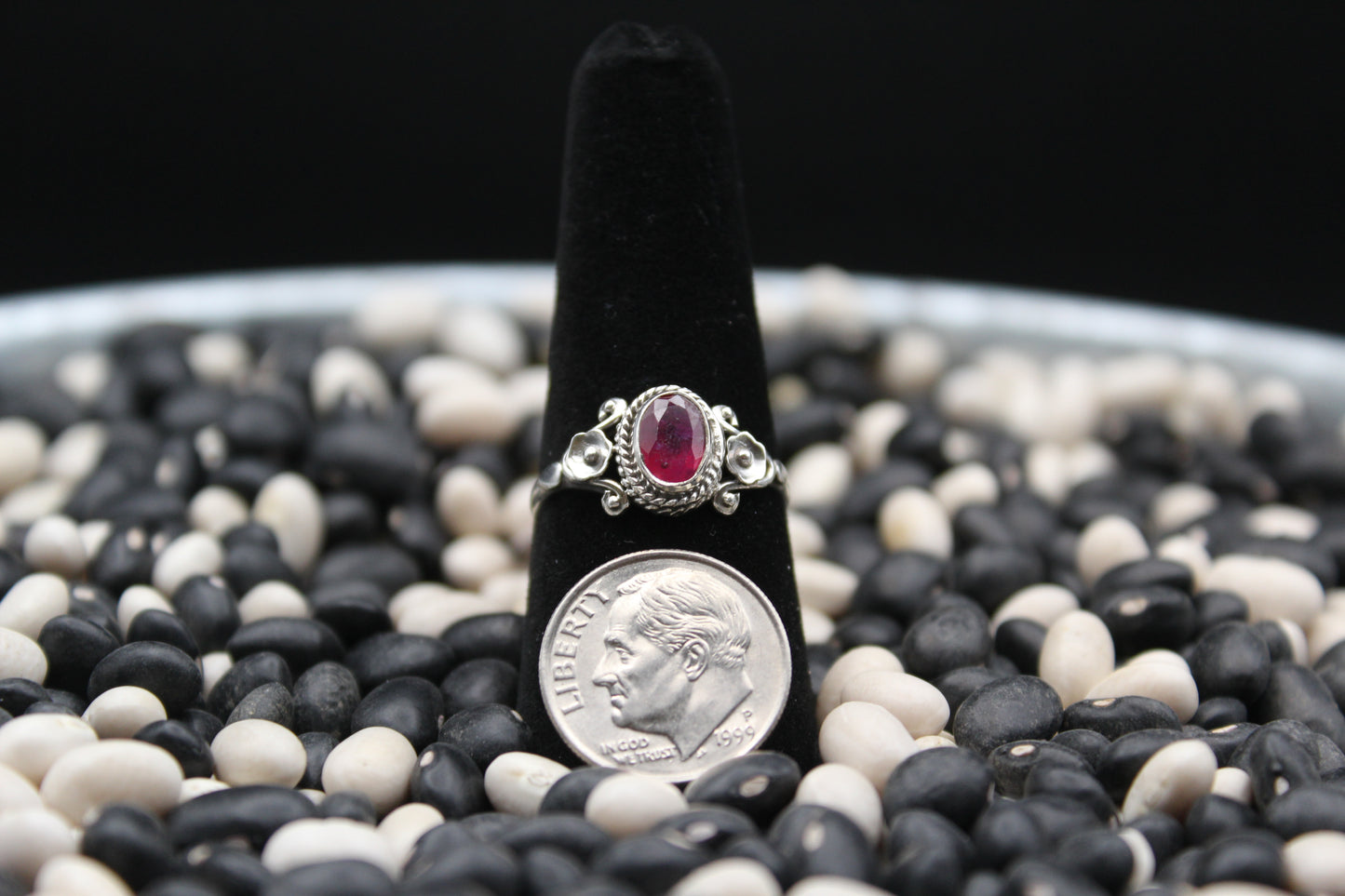 Dainty Sterling Silver Rings – Unique Stone Selection (Size 8)