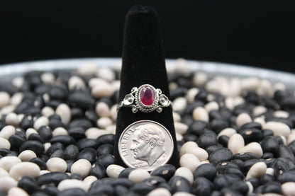 Dainty Sterling Silver Rings – Unique Stone Selection (Size 8)