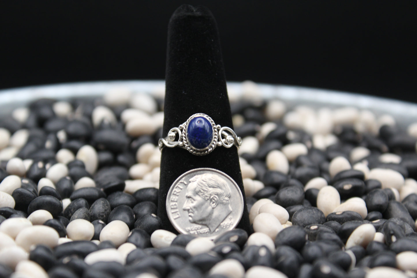 Dainty Sterling Silver Rings – Unique Stone Selection (Size 8)