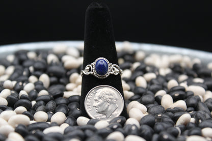 Dainty Sterling Silver Rings – Unique Stone Selection (Size 8)