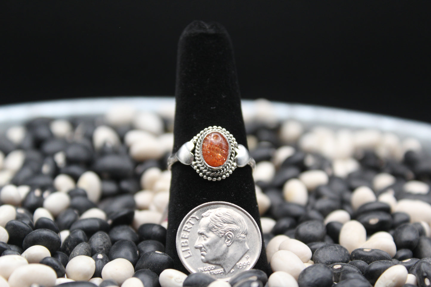 Dainty Sterling Silver Rings – Unique Stone Selection (Size 8)