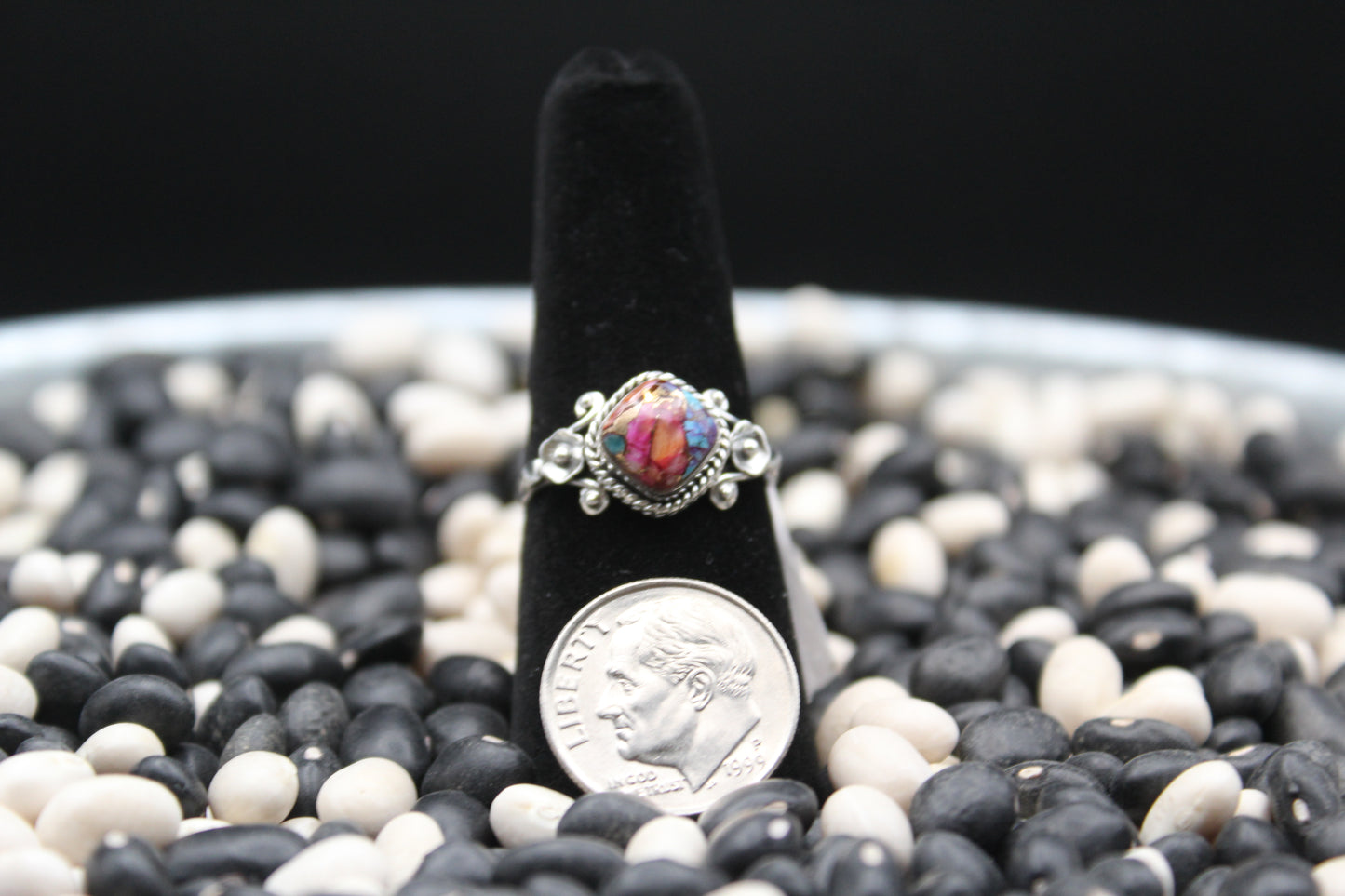 Dainty Sterling Silver Rings – Unique Stone Selection (Size 8)