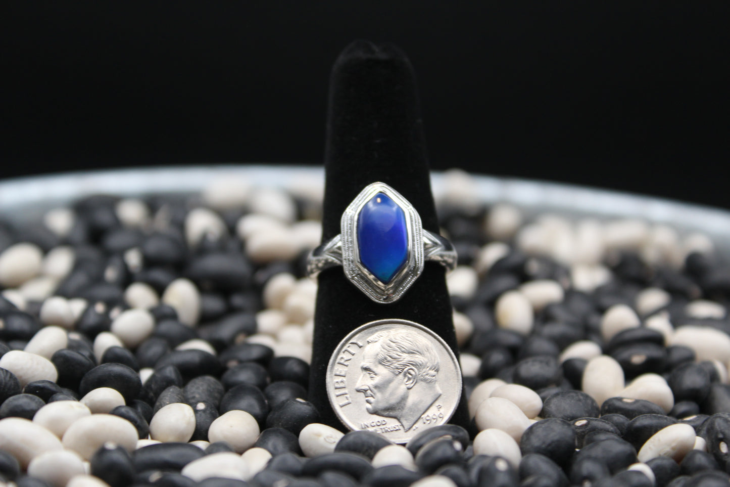 Dainty Sterling Silver Rings – Unique Stone Selection (Size 8)