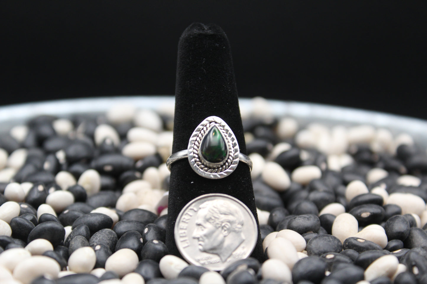 Dainty Sterling Silver Rings – Unique Stone Selection (Size 8)