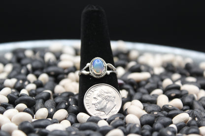 Dainty Sterling Silver Rings – Unique Stone Selection (Size 8)