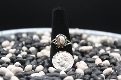 Dainty Sterling Silver Rings – Unique Stone Selection (Size 8)