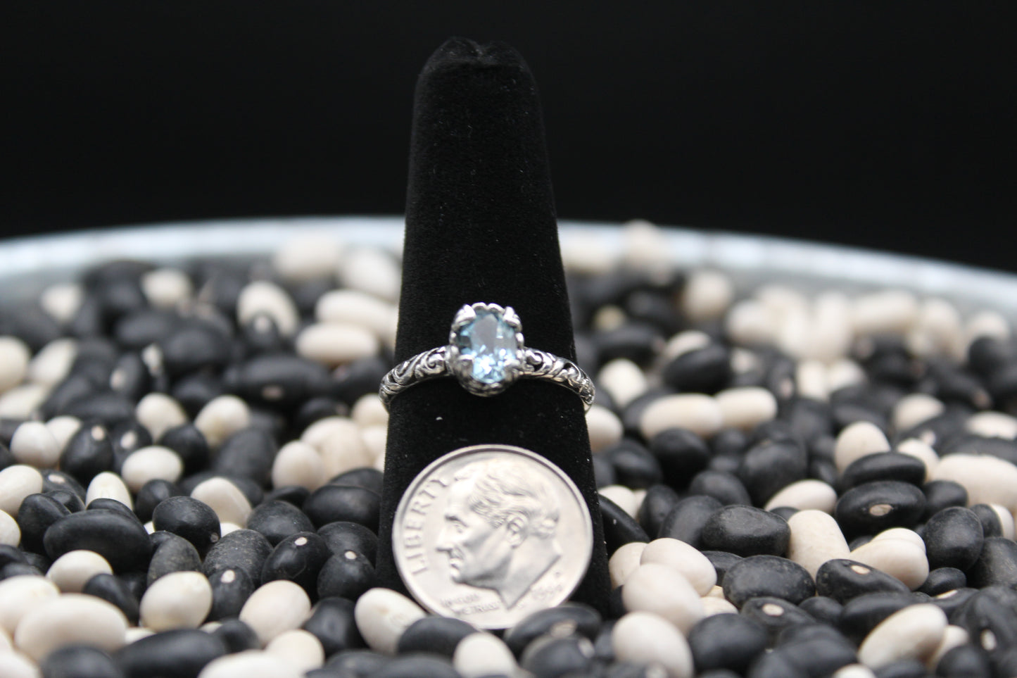 Dainty Sterling Silver Rings – Unique Stone Selection (Size 8)