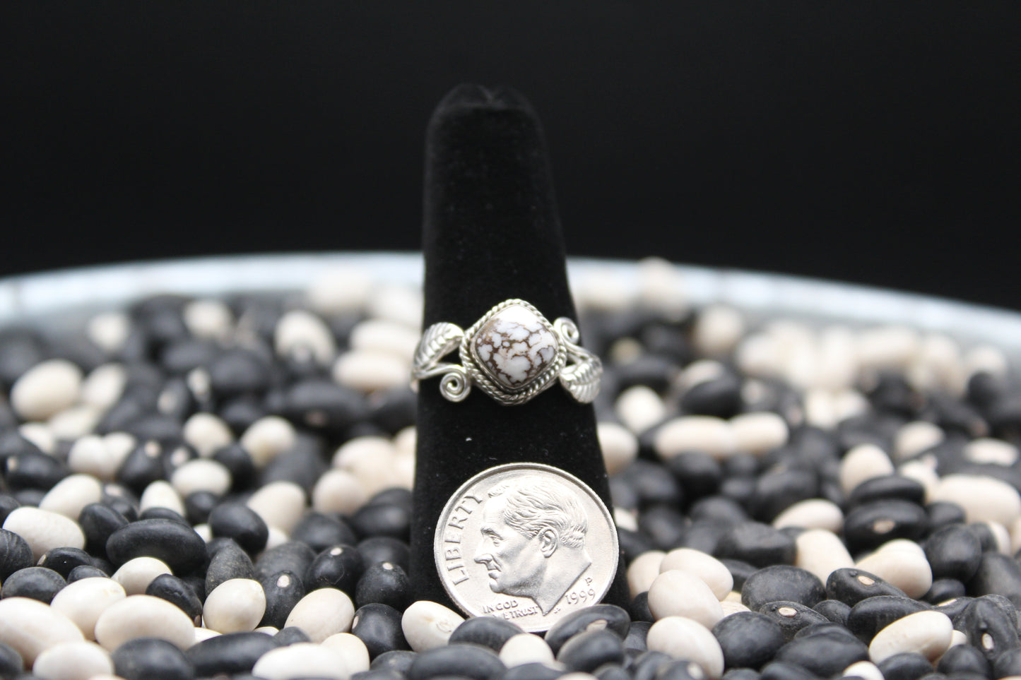 Dainty Sterling Silver Rings – Unique Stone Selection (Size 8)
