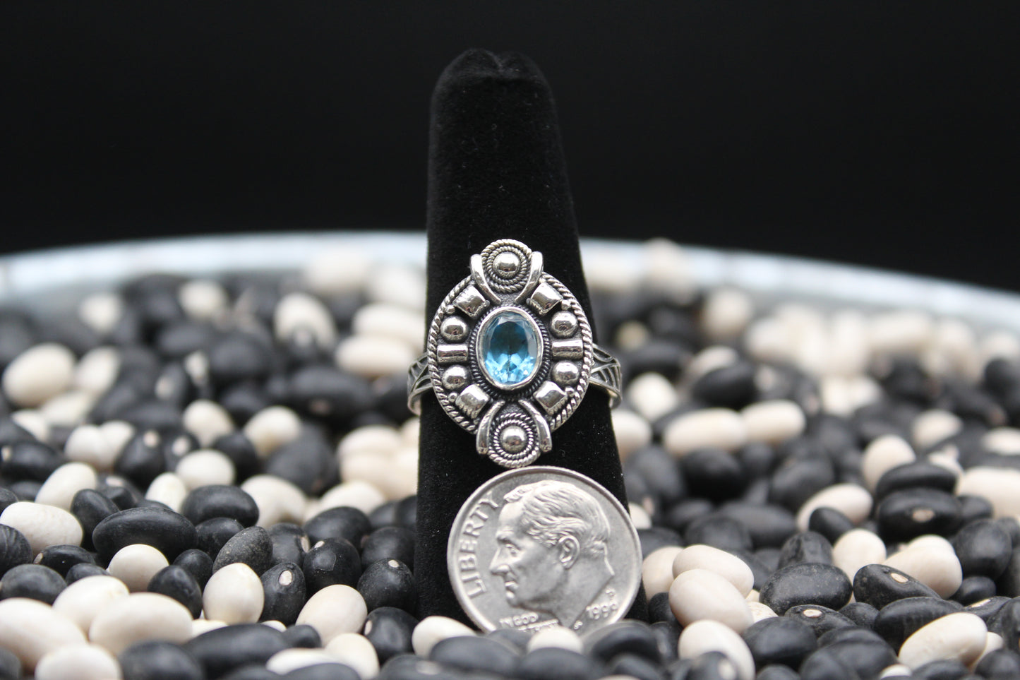 Dainty Sterling Silver Rings – Unique Stone Selection (Size 8)