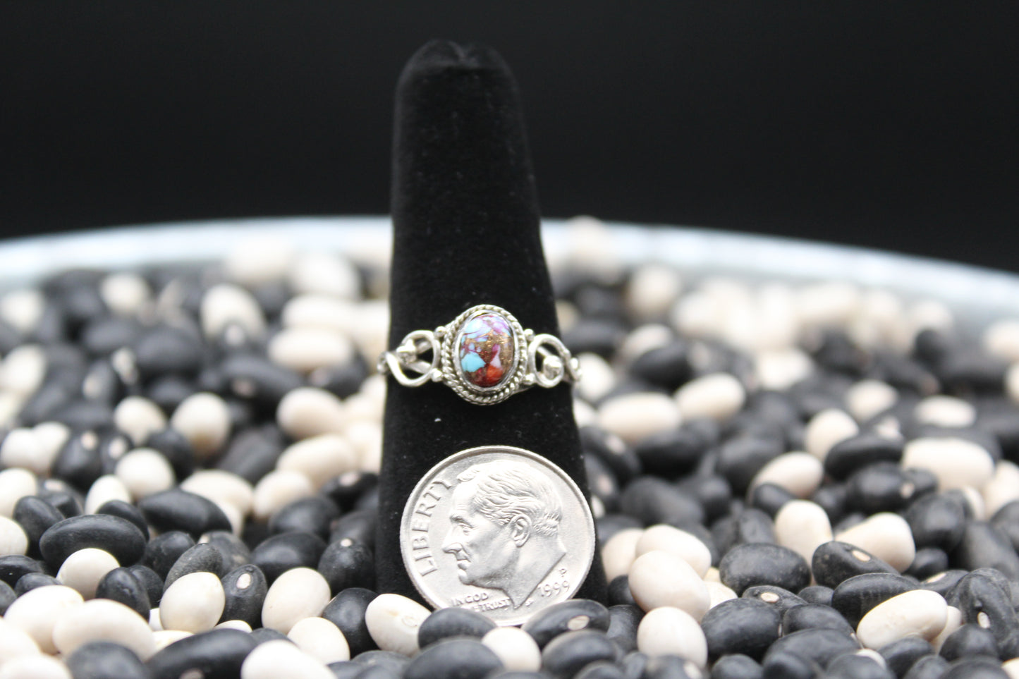 Dainty Sterling Silver Rings – Unique Stone Selection (Size 8)