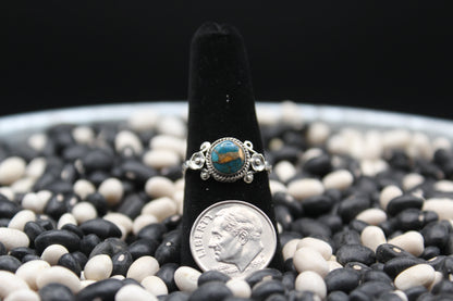 Dainty Sterling Silver Rings – Unique Stone Selection (Size 8)