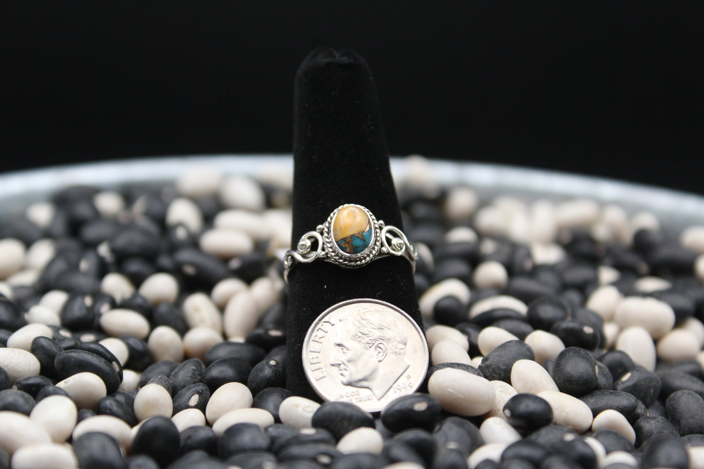 Dainty Sterling Silver Rings – Unique Stone Selection (Size 8)