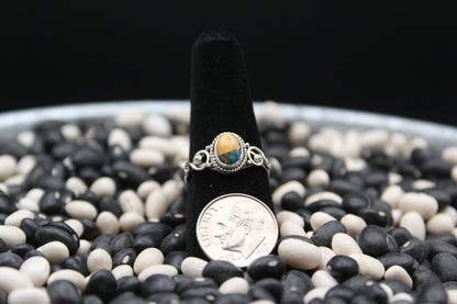 Dainty Sterling Silver Rings – Unique Stone Selection (Size 8)