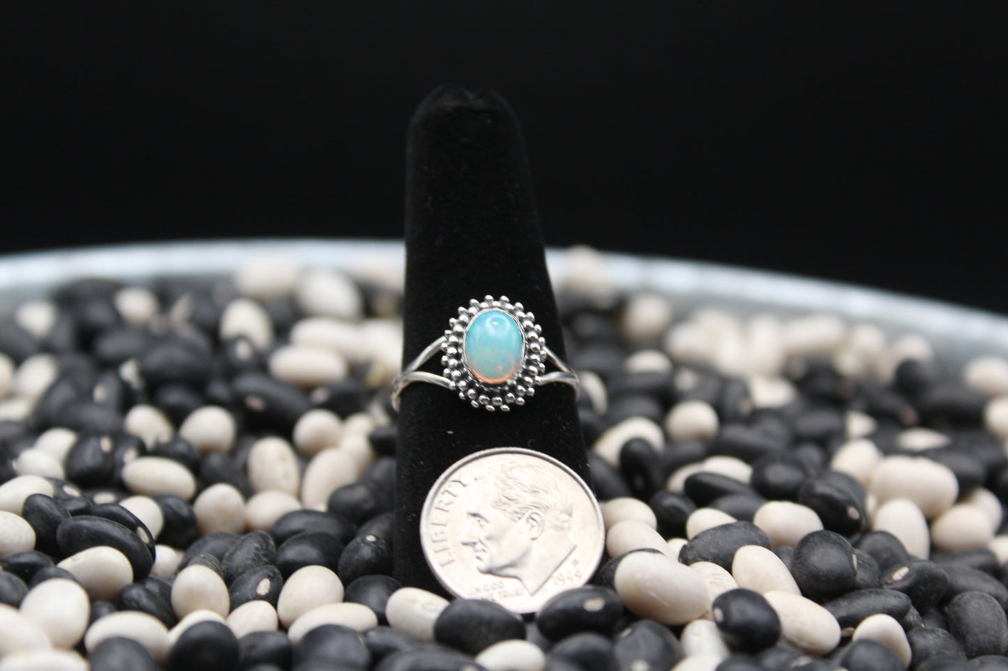 Dainty Sterling Silver Rings – Unique Stone Selection (Size 8)