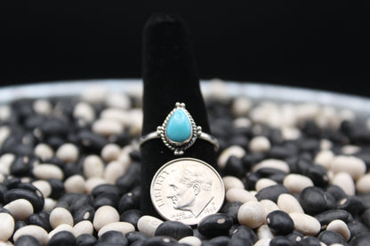 Dainty Sterling Silver Rings – Unique Stone Selection (Size 8.5)