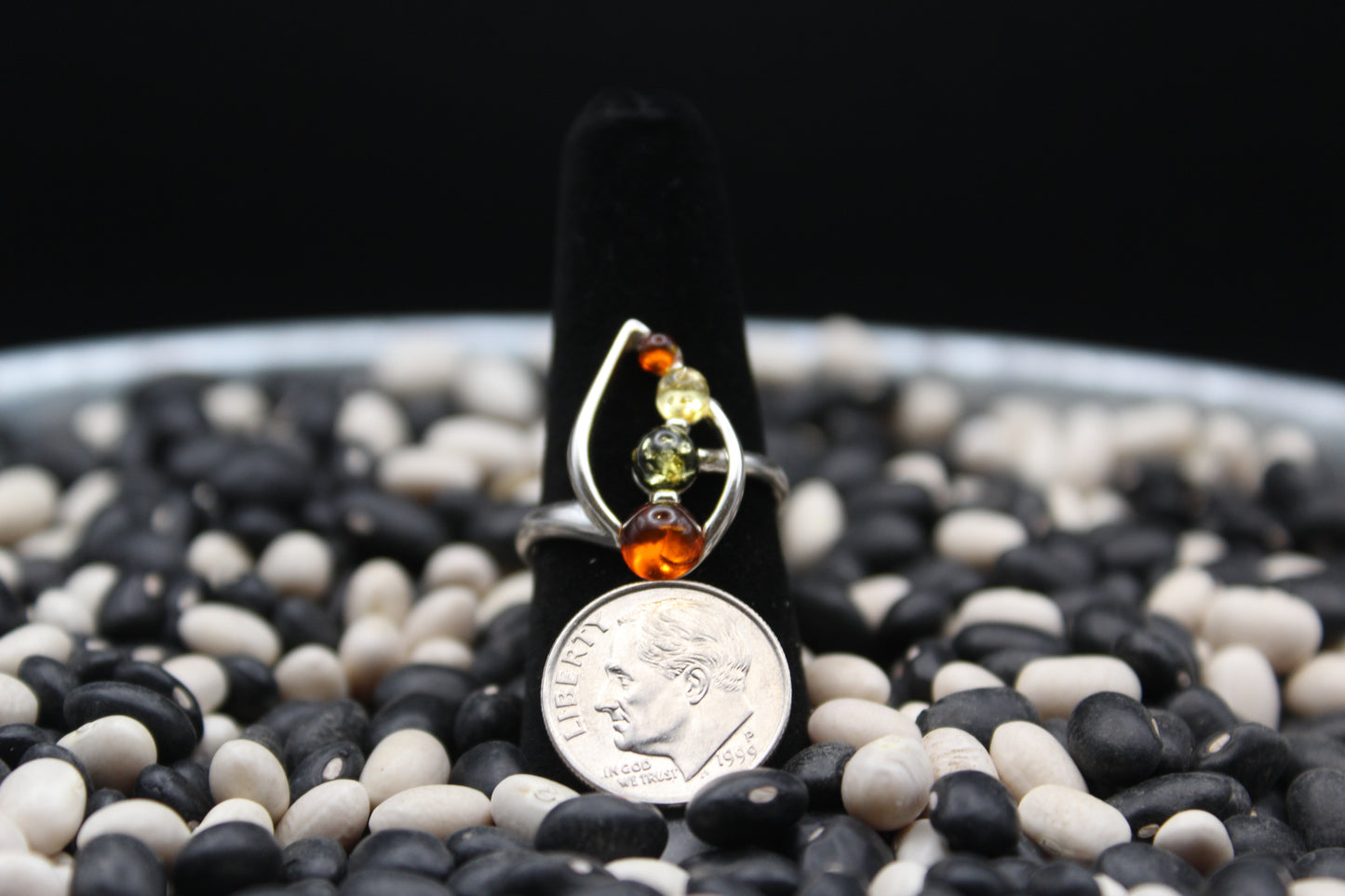 Dainty Sterling Silver Rings – Unique Stone Selection (Size 8.5)