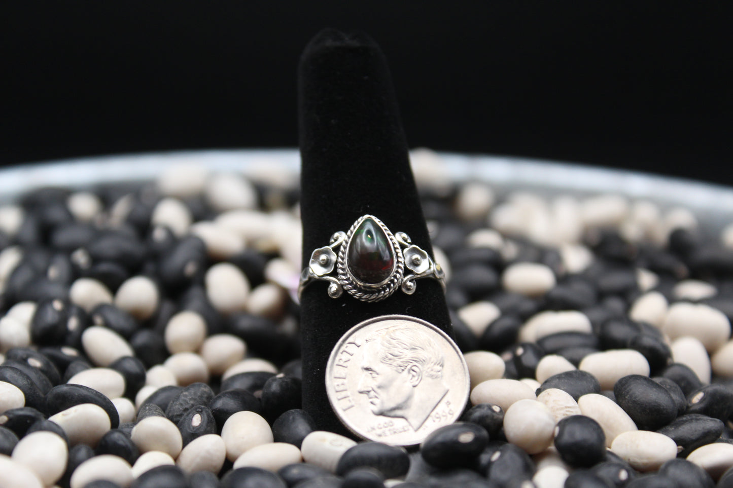 Dainty Sterling Silver Rings – Unique Stone Selection (Size 8.5)