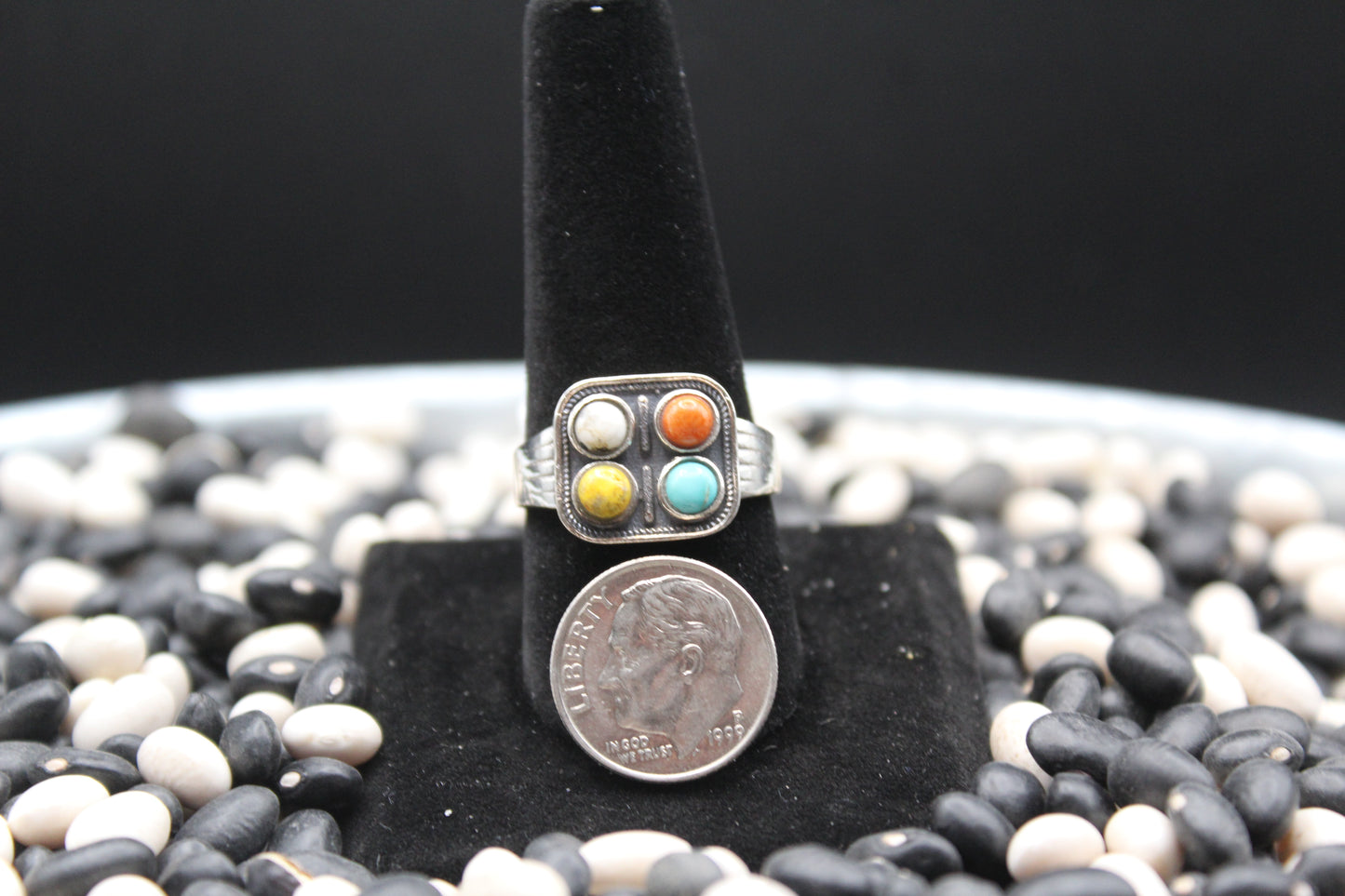 Dainty Sterling Silver Rings – Unique Stone Selection (Size 10 & 10.5)