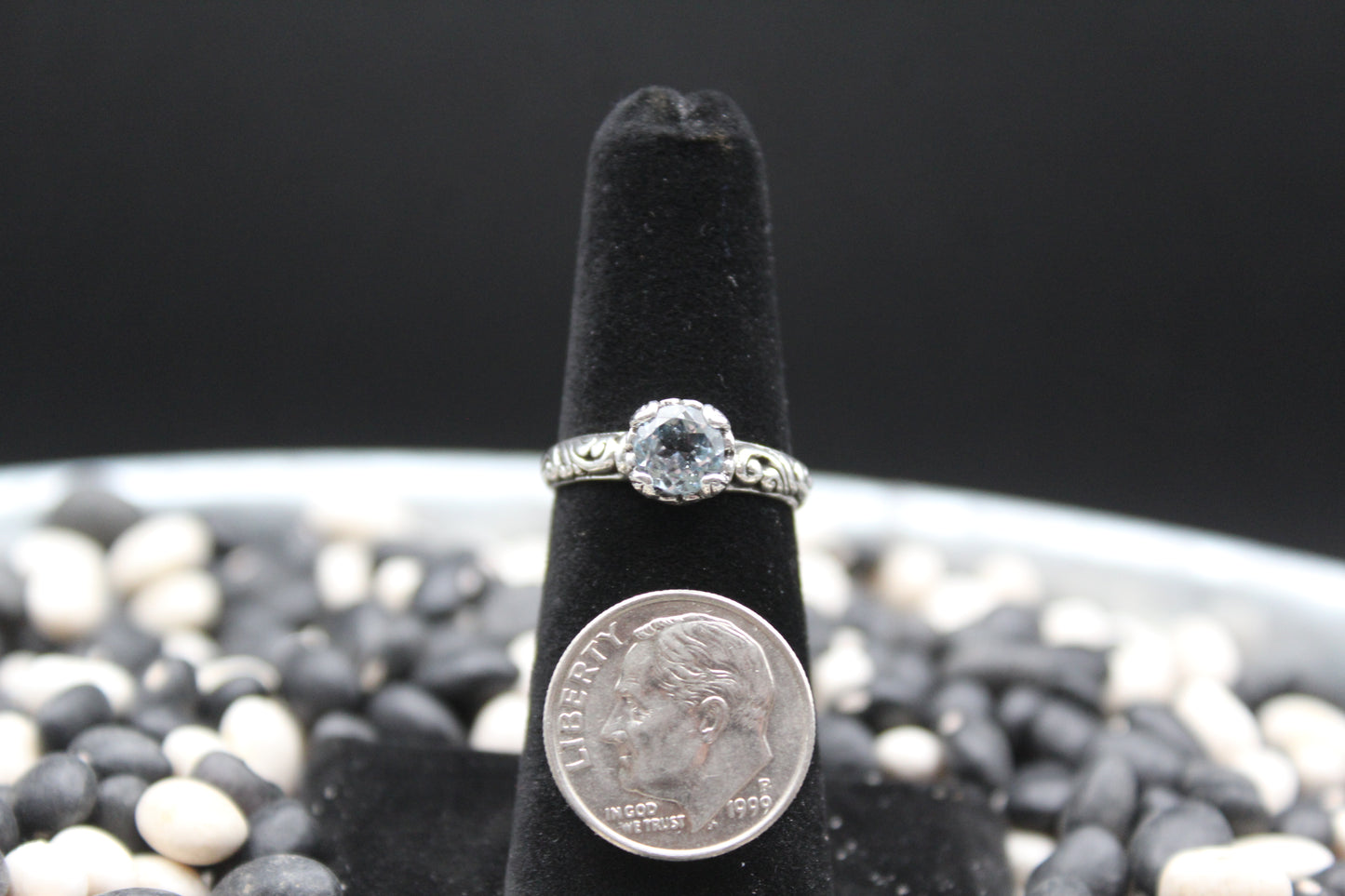 Dainty Sterling Silver Rings – Unique Stone Selection (Size 6)