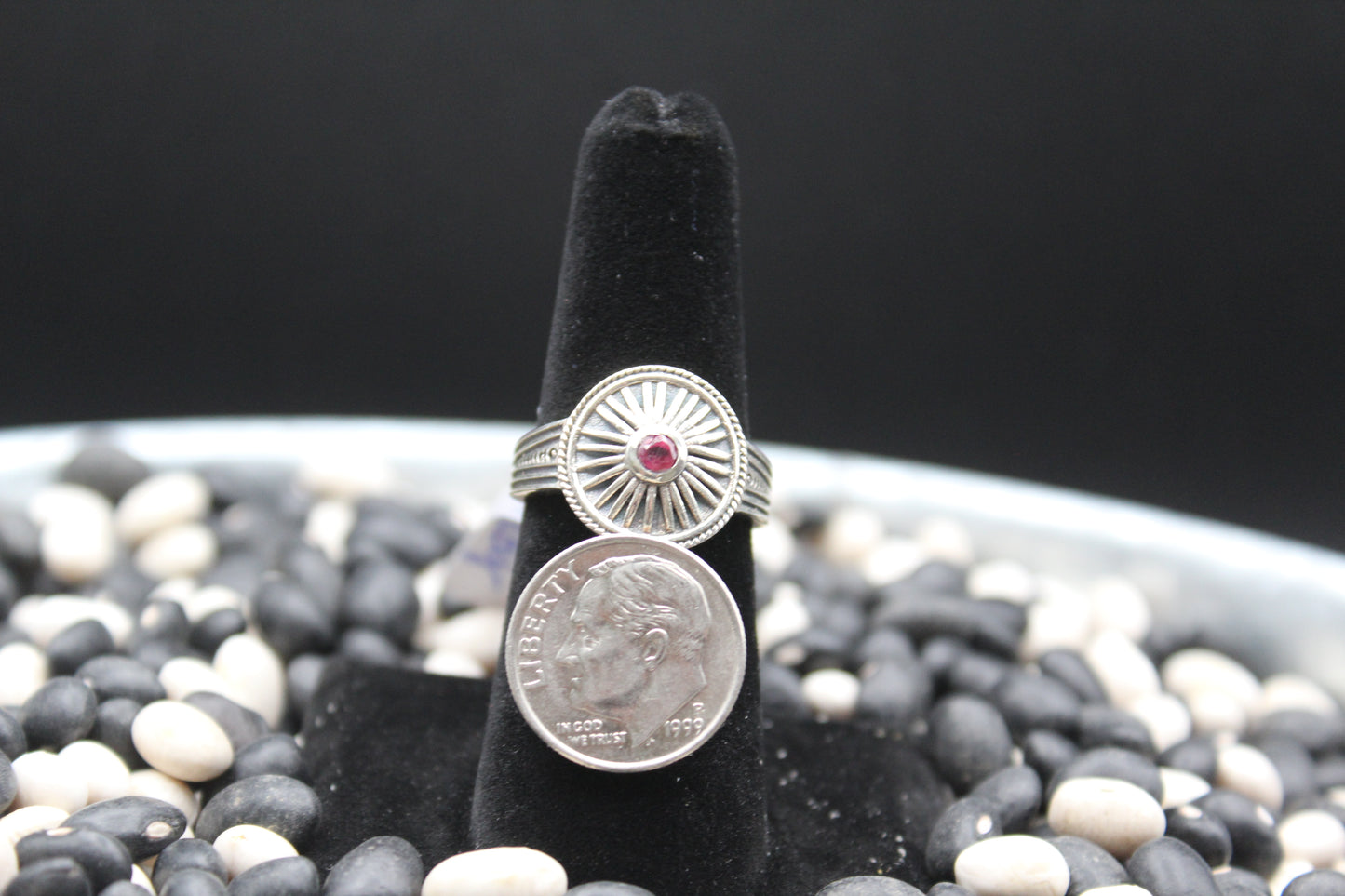 Dainty Sterling Silver Rings – Unique Stone Selection (Size 7)