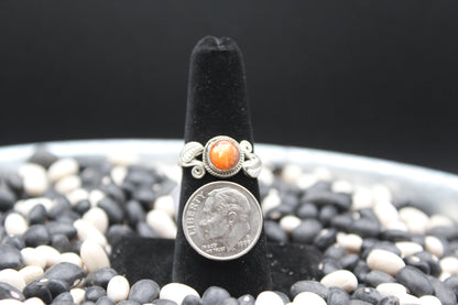 Dainty Sterling Silver Rings – Unique Stone Selection (Size 7.5)