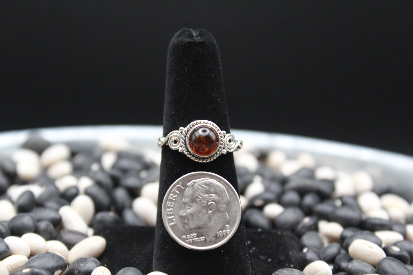 Dainty Sterling Silver Rings – Unique Stone Selection (Size 8)