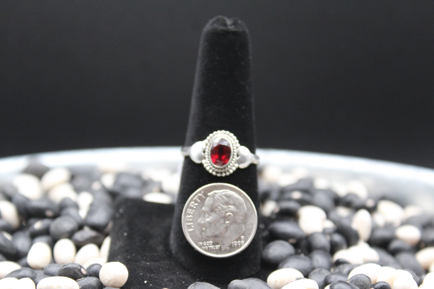 Dainty Sterling Silver Rings – Unique Stone Selection (Size 8)