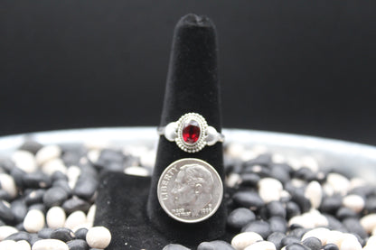 Dainty Sterling Silver Rings – Unique Stone Selection (Size 8)